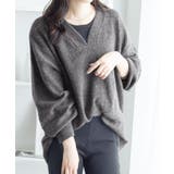 チャコール | 洗えるもちもち首回りすっきり見せVネッ | Viola e Viola