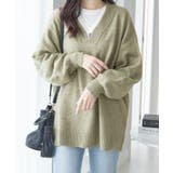 グリーン | 洗えるもちもち首回りすっきり見せVネッ | Viola e Viola