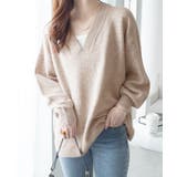 グレージュ | 洗えるもちもち首回りすっきり見せVネッ | Viola e Viola