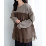 モカ | １枚着映えチュール重ねダンボールトップス | Viola e Viola