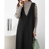 ブラック | 細見え深Ｖジャンパースカート | Viola e Viola