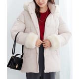 ファー付きミドル丈中綿コート | alotta | 詳細画像12 