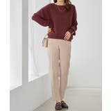 パール調ボタン柔らかカットソーゆるトップ | alotta | 詳細画像9