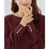 パール調ボタン柔らかカットソーゆるトップ | alotta | 詳細画像10