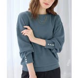 パール調ボタン柔らかカットソーゆるトップ | alotta | 詳細画像13