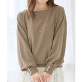 パール調ボタン柔らかカットソーゆるトップ | alotta | 詳細画像21