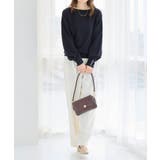 パール調ボタン柔らかカットソーゆるトップ | alotta | 詳細画像4