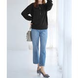 パール調ボタン柔らかカットソーゆるトップ | alotta | 詳細画像25