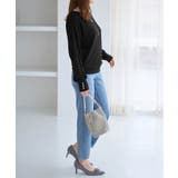 パール調ボタン柔らかカットソーゆるトップ | alotta | 詳細画像26