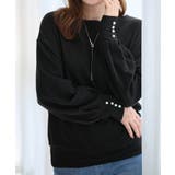 パール調ボタン柔らかカットソーゆるトップ | alotta | 詳細画像27