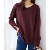 柔らかニットソー金ボタンゆるトップス | alotta | 詳細画像6