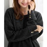 柔らかニットソー金ボタンゆるトップス | alotta | 詳細画像19