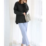 柔らかニットソー金ボタンゆるトップス | alotta | 詳細画像21