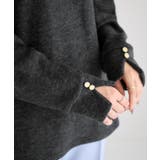 柔らかニットソー金ボタンゆるトップス | alotta | 詳細画像23