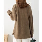 柔らかニットソー金ボタンゆるトップス | alotta | 詳細画像5