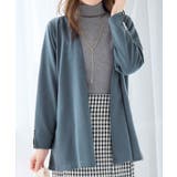 スモーキーブルー | リップル素材着流しカーディガン | alotta