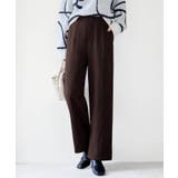 ダークブラウン | あったか裏起毛セミワイドパンツレギュラ | alotta