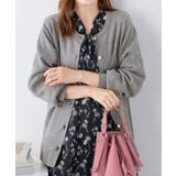 グレー | パールボタンニットカーディガン ミドル  | alotta