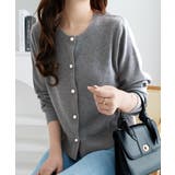 パールボタンニットカーディガンショート | alotta | 詳細画像2