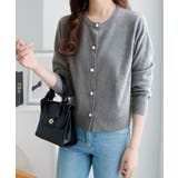 パールボタンニットカーディガンショート | alotta | 詳細画像3