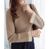 袖シアー切替ニットプルオーバー | alotta | 詳細画像17 