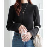 袖シアー切替ニットプルオーバー | alotta | 詳細画像2 