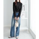 袖シアー切替ニットプルオーバー | alotta | 詳細画像6 