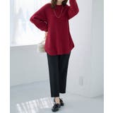 ふんわり裾ラウンドゆるニットチュニック | alotta | 詳細画像6 