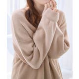 グレージュ | ふんわり裾ラウンドゆるニットチュニック | alotta