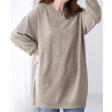 ゆるニットVネックチュニック | alotta | 詳細画像1