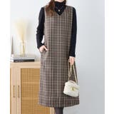 グレー系チェック | Ｖネックジャンパースカート | alotta