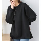 チャコール | すっきり見え花柄ジャガードチュニック | Viola e Viola