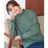 グリーン | 裏起毛ニットソーリブ切替トップス | Viola e Viola