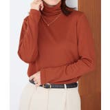 テラコッタ | ふんわりタッチ裏起毛ハイネックプルオーバ | Viola e Viola