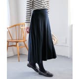 ネイビー | 【選べる丈】なめらかポンチフレアミドルス | Viola e Viola