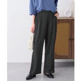 ブラック | 楽ちん!美脚見えセンタープレスワイドパン | alotta