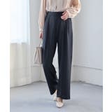 ダークネイビー | 楽ちん!美脚見えセンタープレスワイドパン | alotta