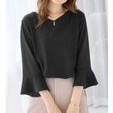 フレアースリーブ７分丈ブラウス | alotta | 詳細画像16 