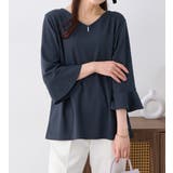 フレアースリーブ７分丈ブラウス | alotta | 詳細画像23 