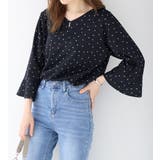 フレアースリーブ７分丈ブラウス | alotta | 詳細画像4 