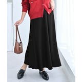 ブラック | ハイウエストマキシ丈フレアスカート | alotta