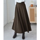 モカブラウン | ハイウエストマキシ丈フレアスカート | alotta