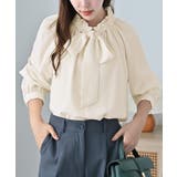 フリル衿ボウタイデザインブラウス | alotta | 詳細画像1 