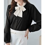 ３ＷＡＹピン付き配色ボウタイブラウス | alotta | 詳細画像14 