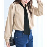 ３ＷＡＹピン付き配色ボウタイブラウス | alotta | 詳細画像2 