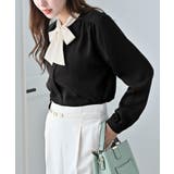 ３ＷＡＹピン付き配色ボウタイブラウス | alotta | 詳細画像15 