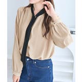 ３ＷＡＹピン付き配色ボウタイブラウス | alotta | 詳細画像3 