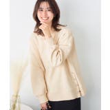 アイボリー | 大人の抜け感裏起毛サイドボタントップス | Viola e Viola