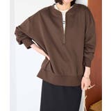 ブラウン | 抜け感!ハーフジップ大人スウェット | Viola e Viola