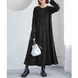 ブラック | ふくれジャガードフレアワンピ | Viola e Viola